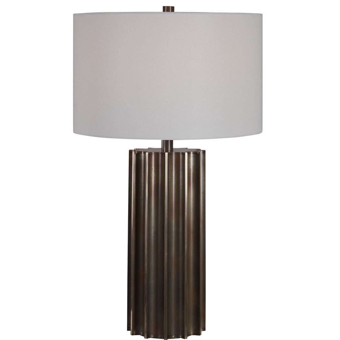Khalio One Light Table Lamp in Aged Gun Metal - available from The Lighting Shoppe, trusted by Canadian homeowners