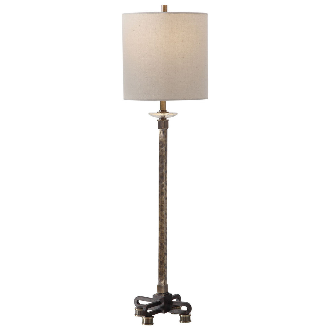 Parnell One Light Buffet Lamp in Antique Brass - available from The Lighting Shoppe, trusted by Canadian homeowners