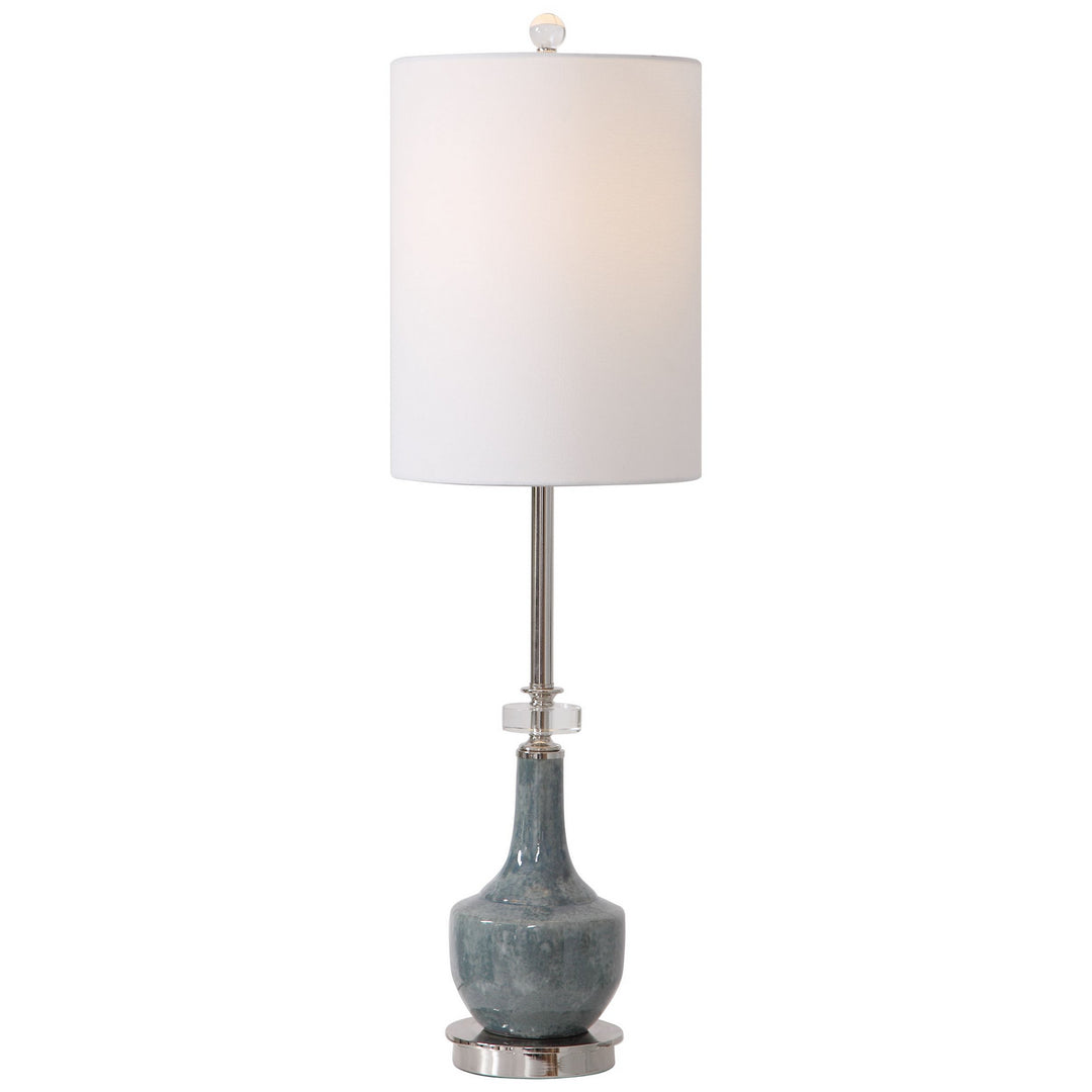 Piers One Light Buffet Lamp in Polished Nickel - available from The Lighting Shoppe, trusted by Canadian homeowners