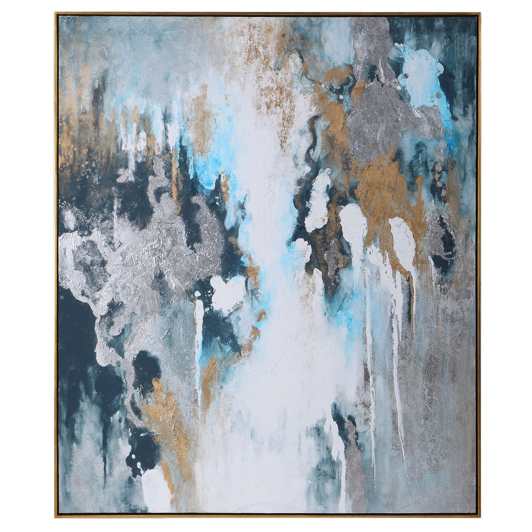 Stormy Hand Painted Canvas in Gold Leaf - available from The Lighting Shoppe, trusted by Canadian homeowners