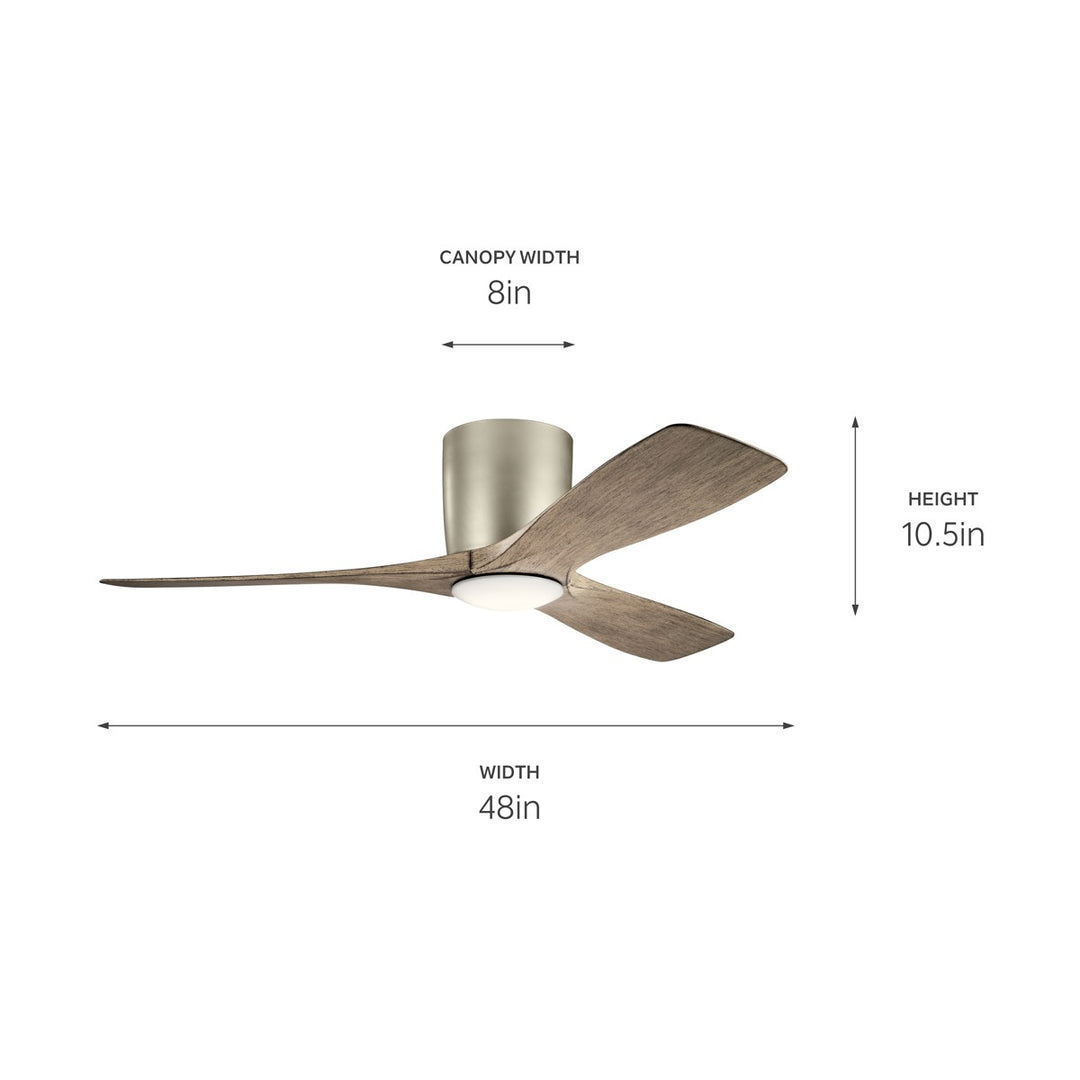 Kichler Canada - 300032NI - 48"Ceiling Fan - Volos - Brushed Nickel