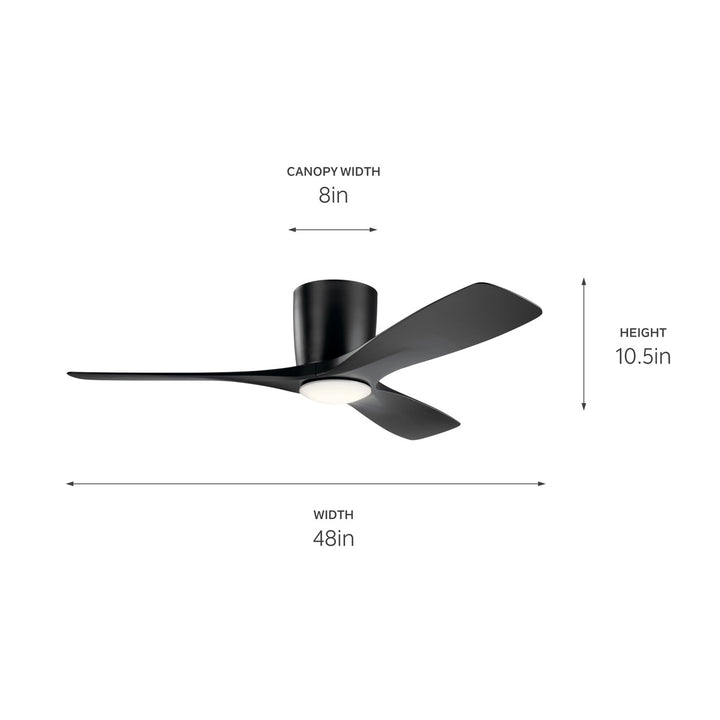Kichler Canada - 300032SBK - 48"Ceiling Fan - Volos - Satin Black