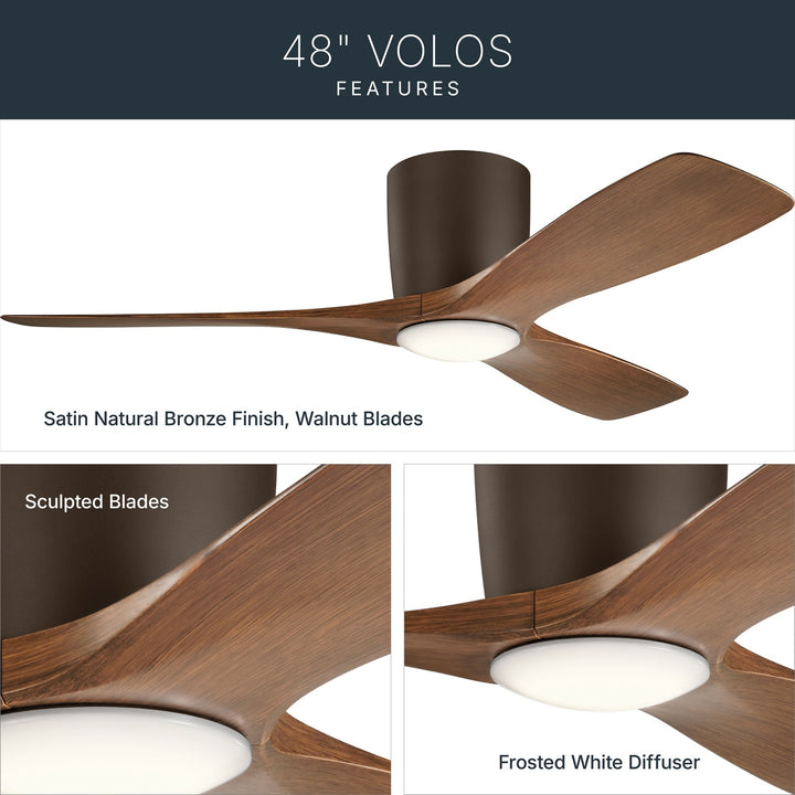 Kichler Canada - 300032SNB - 48"Ceiling Fan - Volos - Satin Natural Bronze