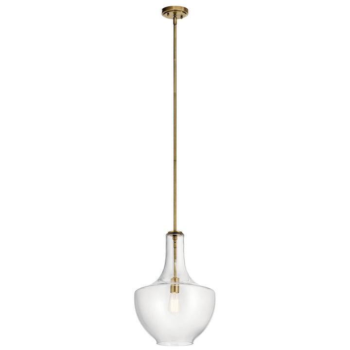Kichler Canada - 42046NBR - One Light Pendant - Everly - Natural Brass
