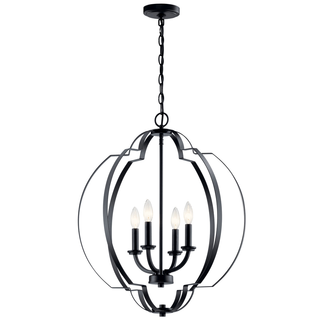 Kichler Canada - 42138BK - Four Light Foyer Pendant - Voleta - Black