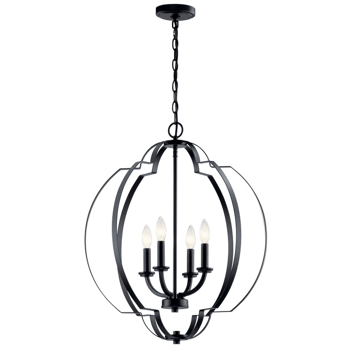 Kichler Canada - 42138BK - Four Light Foyer Pendant - Voleta - Black