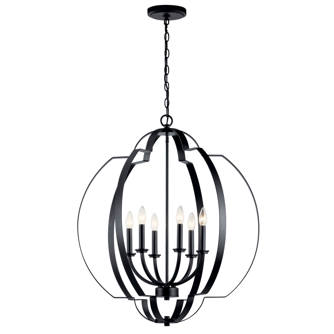 Kichler Canada - 42139BK - Six Light Foyer Chandelier - Voleta - Black