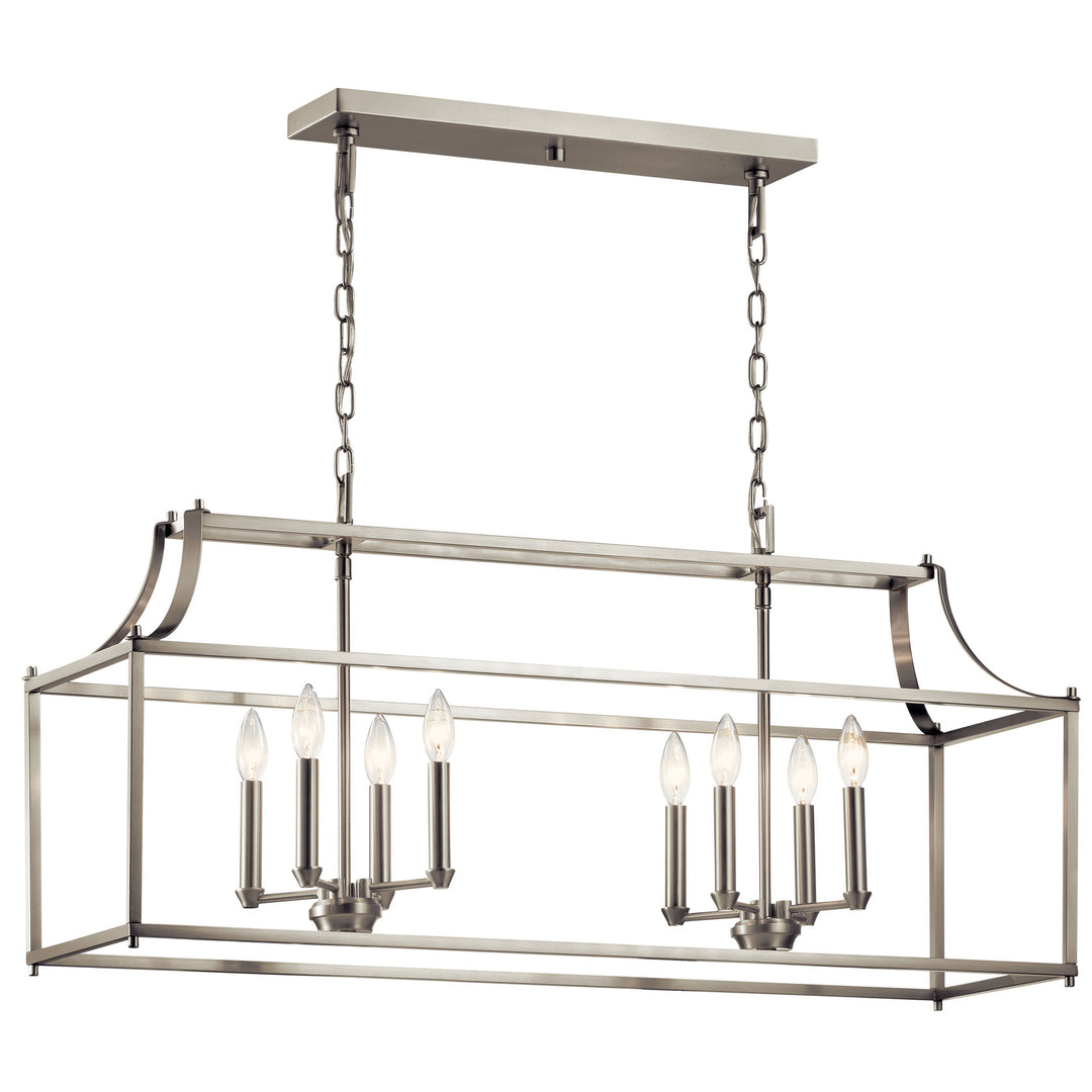 Kichler Canada - 42497NI - Eight Light Linear Chandelier - Morrigan - Brushed Nickel