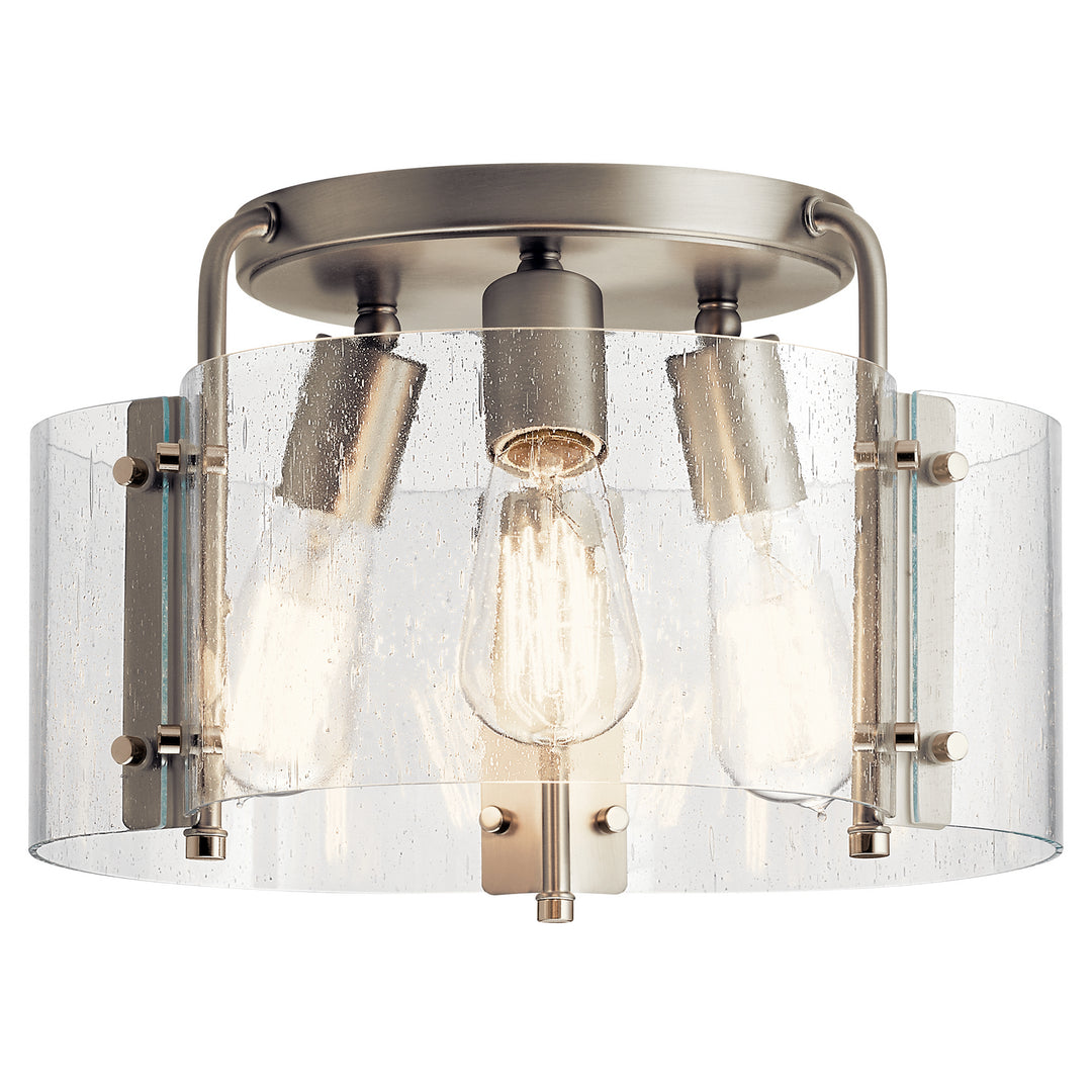 Kichler Canada - 42954NI - Three Light Semi Flush Mount - Thoreau - Brushed Nickel