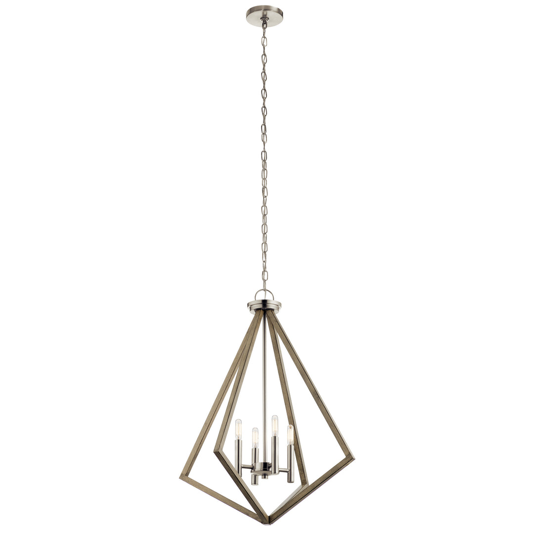 Deryn Four Light Chandelier in Distressed Antique Gray - available from The Lighting Shoppe, trusted by Canadian homeowners