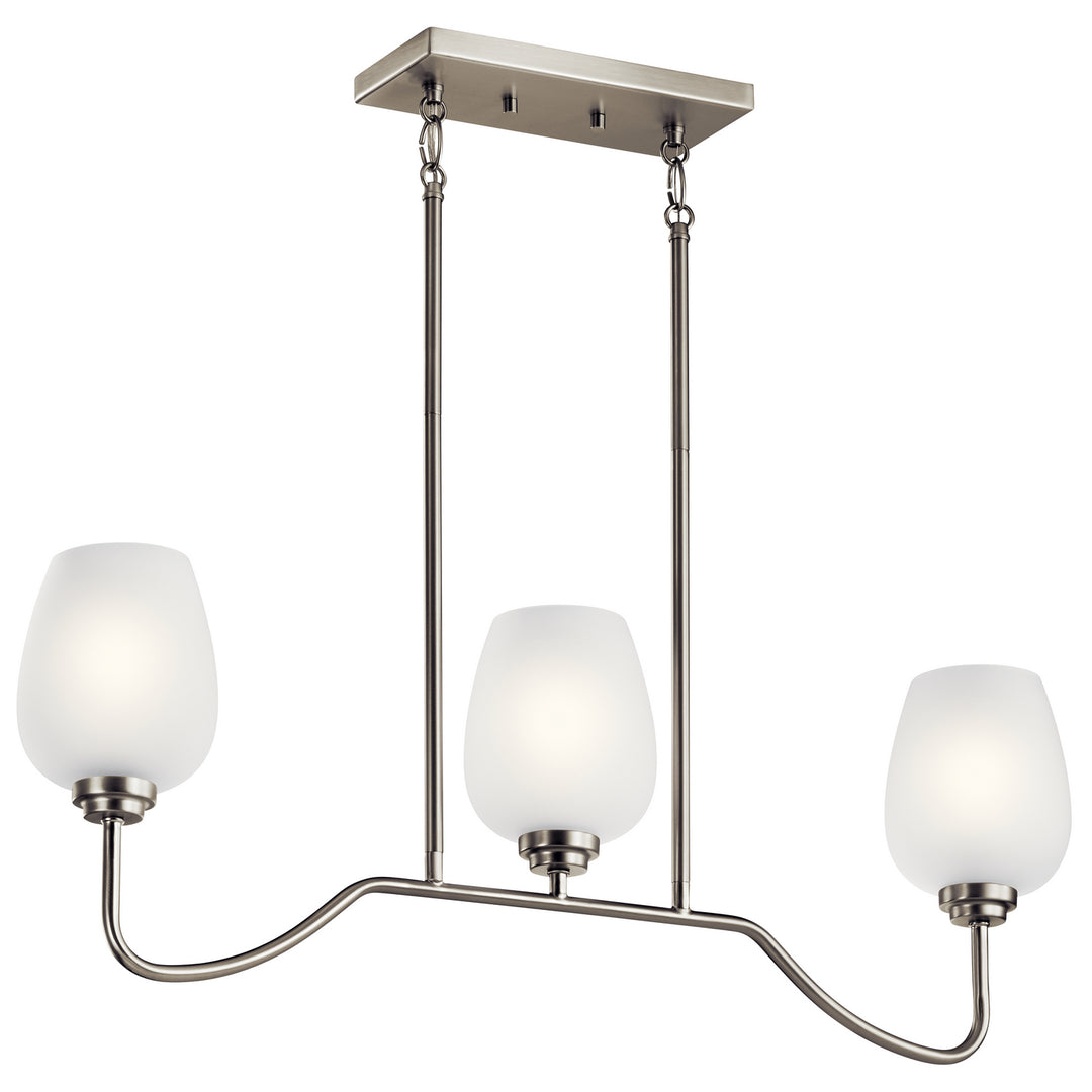 Kichler Canada - 44379NI - Three Light Linear Chandelier - Valserrano - Brushed Nickel