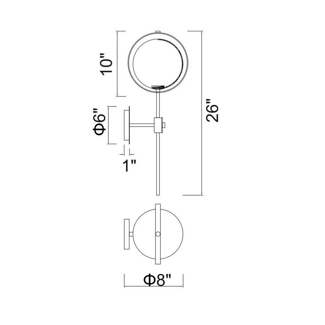 CWI Lighting Canada - 1153W10-1-169 - LED Wall Sconce - Da Vinci - Medallion Gold