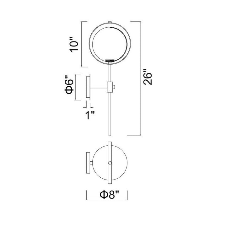 CWI Lighting Canada - 1153W10-1-169 - LED Wall Sconce - Da Vinci - Medallion Gold