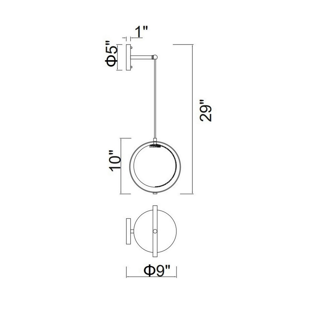 CWI Lighting Canada - 1153W9-1-169 - LED Wall Sconce - Da Vinci - Medallion Gold