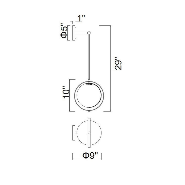 CWI Lighting Canada - 1153W9-1-169 - LED Wall Sconce - Da Vinci - Medallion Gold