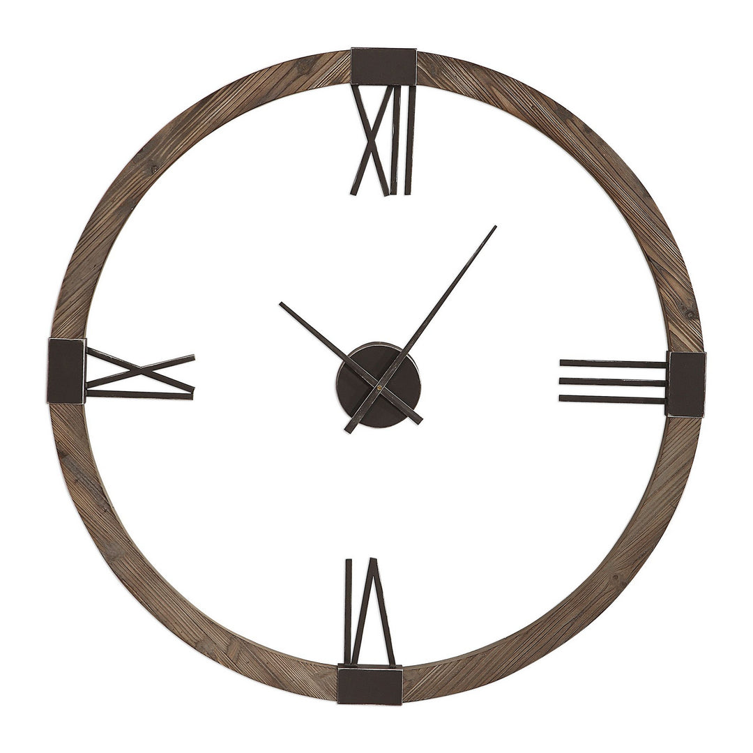 Marcelo Wall Clock in Aged Iron - available from The Lighting Shoppe, trusted by Canadian homeowners