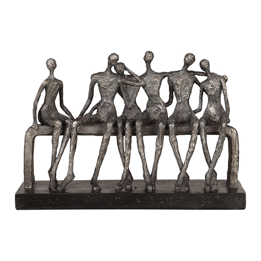 Camaraderie Figurine in Aged Silver - available from The Lighting Shoppe, trusted by Canadian homeowners