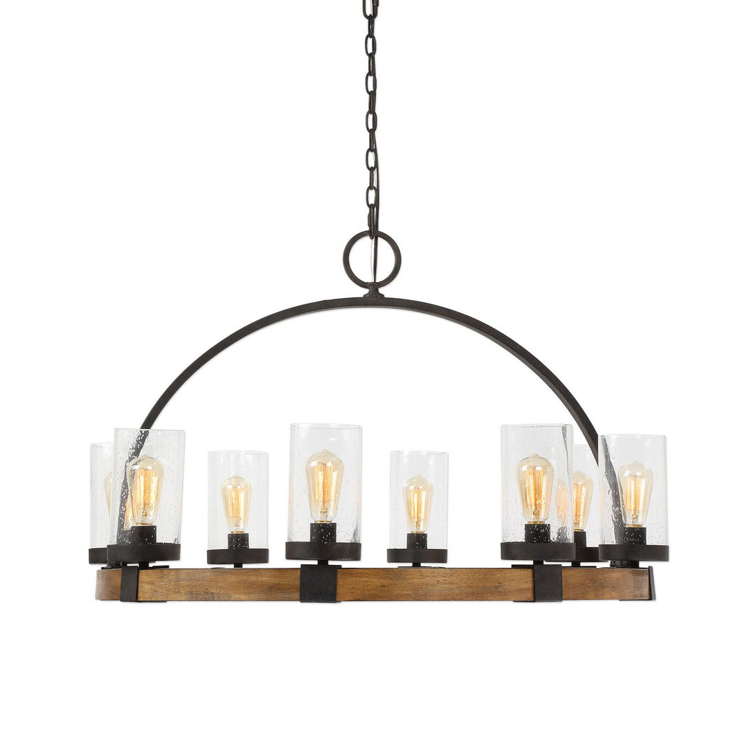 Atwood Eight Light Pendant in Deep Weathered Bronze - available from The Lighting Shoppe, trusted by Canadian homeowners