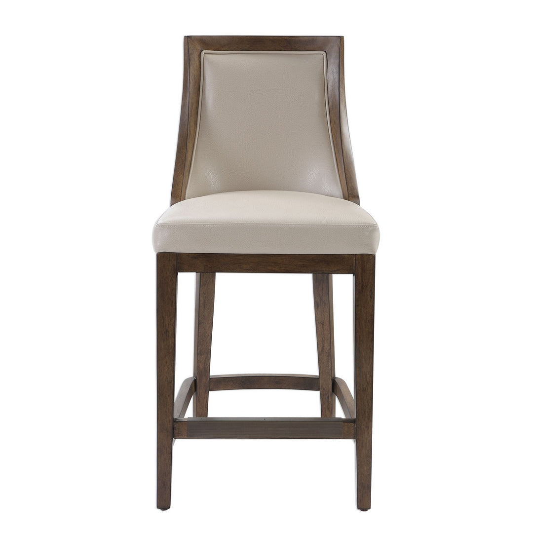 Purcell Counter Stool in Smooth Walnut - available from The Lighting Shoppe, trusted by Canadian homeowners