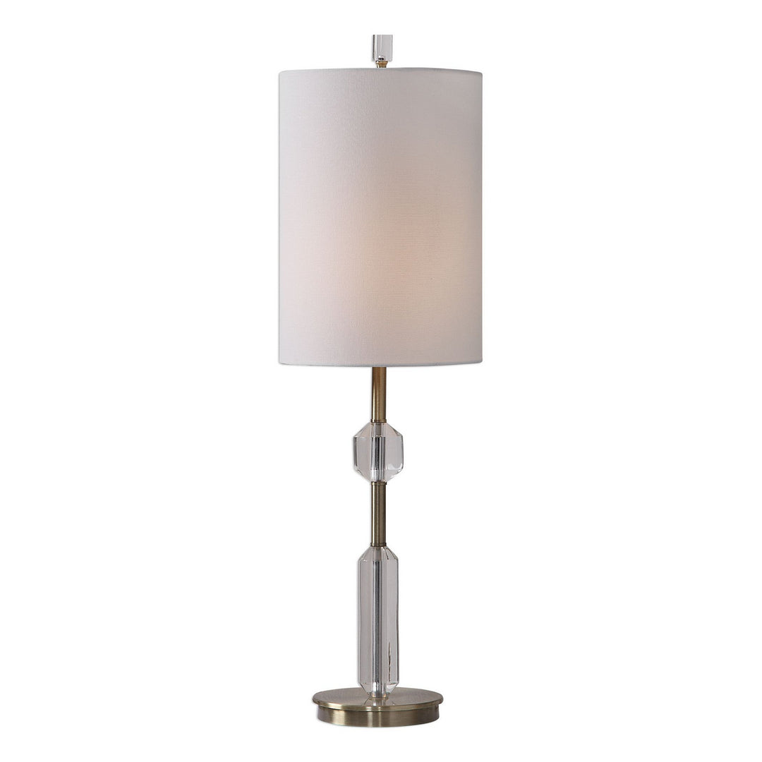 Margo One Light Buffet Lamp in Antique Brass - available from The Lighting Shoppe, trusted by Canadian homeowners