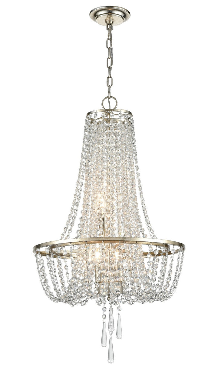 Arcadia Four Light Chandelier in Antique Silver - available from The Lighting Shoppe, trusted by Canadian homeowners
