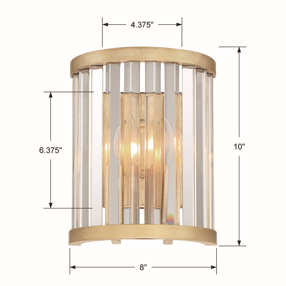 Crystorama - DAR-1012-DT - Two Light Wall Sconce - Darcy - Distressed Twilight