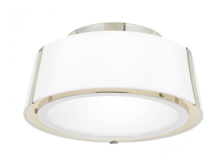Fulton Two Light Semi Flush Mount in Polished Nickel - available from The Lighting Shoppe, trusted by Canadian homeowners