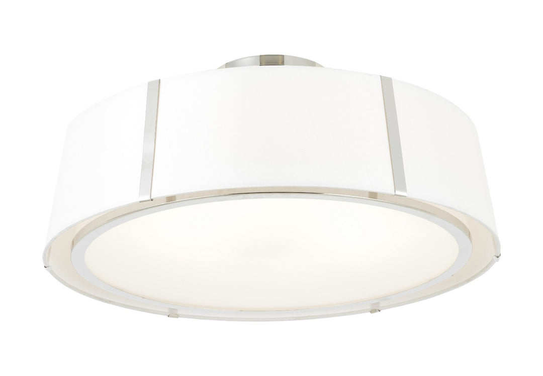 Fulton Six Light Semi Flush Mount in Polished Nickel - available from The Lighting Shoppe, trusted by Canadian homeowners