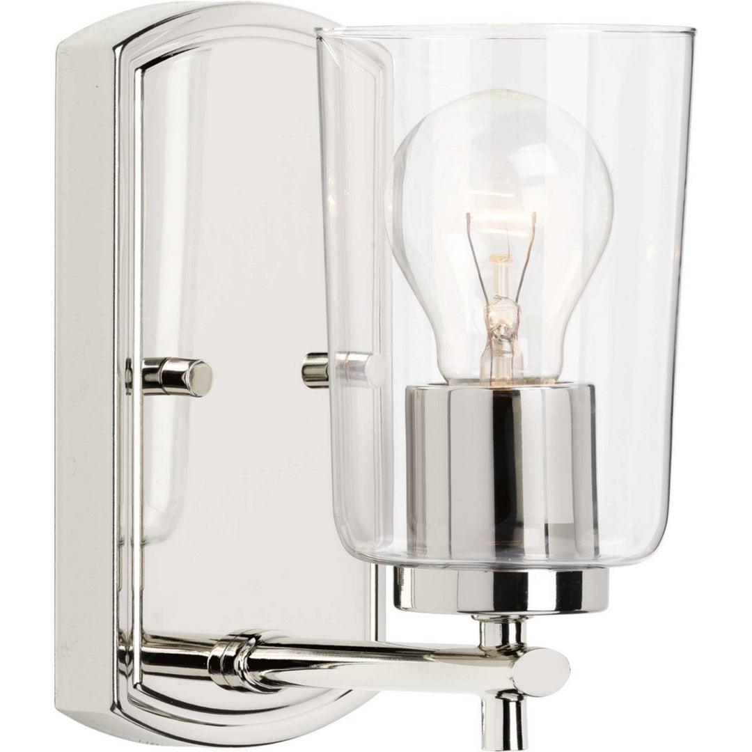 Adley One Light Bath & Vanity in Polished Nickel - available from The Lighting Shoppe, trusted by Canadian homeowners