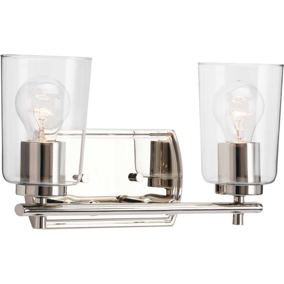 Adley Two Light Bath & Vanity in Polished Nickel - available from The Lighting Shoppe, trusted by Canadian homeowners