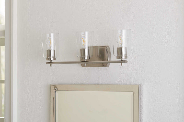 Progress Canada - P300156-009 - Three Light Bath & Vanity - Adley - Brushed Nickel