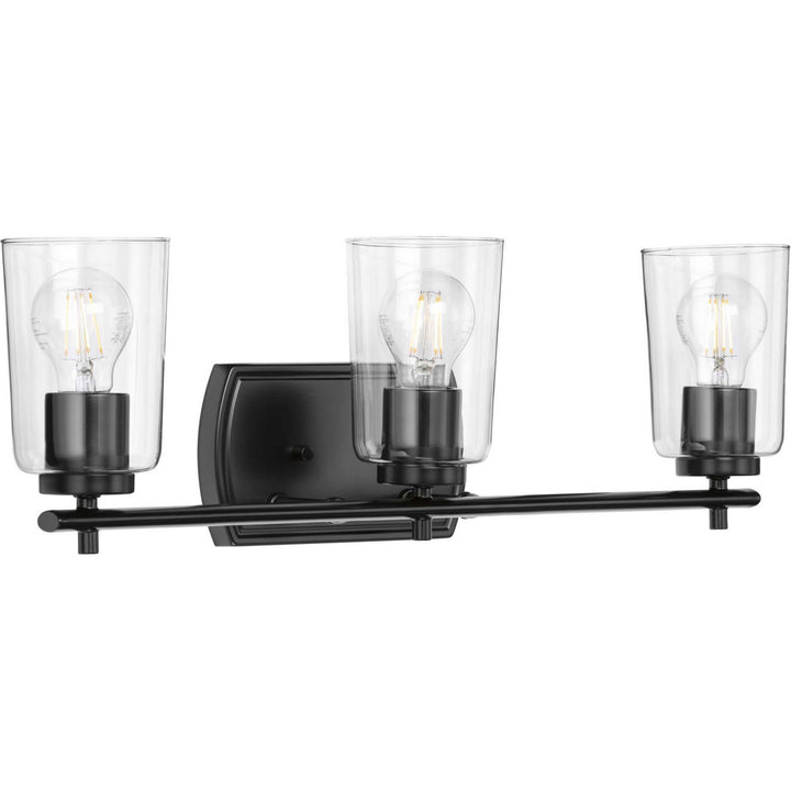 Adley Three Light Bath & Vanity in Black - available from The Lighting Shoppe, trusted by Canadian homeowners