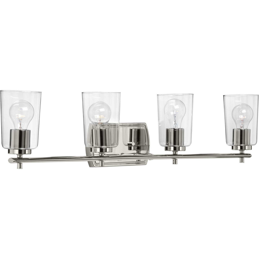 Adley Four Light Bath & Vanity in Polished Nickel - available from The Lighting Shoppe, trusted by Canadian homeowners