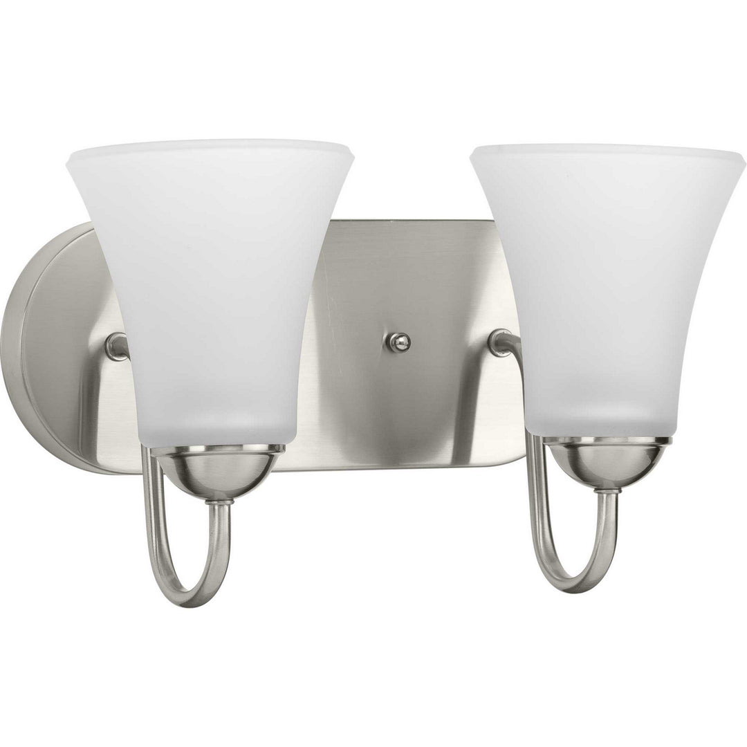 Classic Two Light Bath Bracket in Brushed Nickel - available from The Lighting Shoppe, trusted by Canadian homeowners