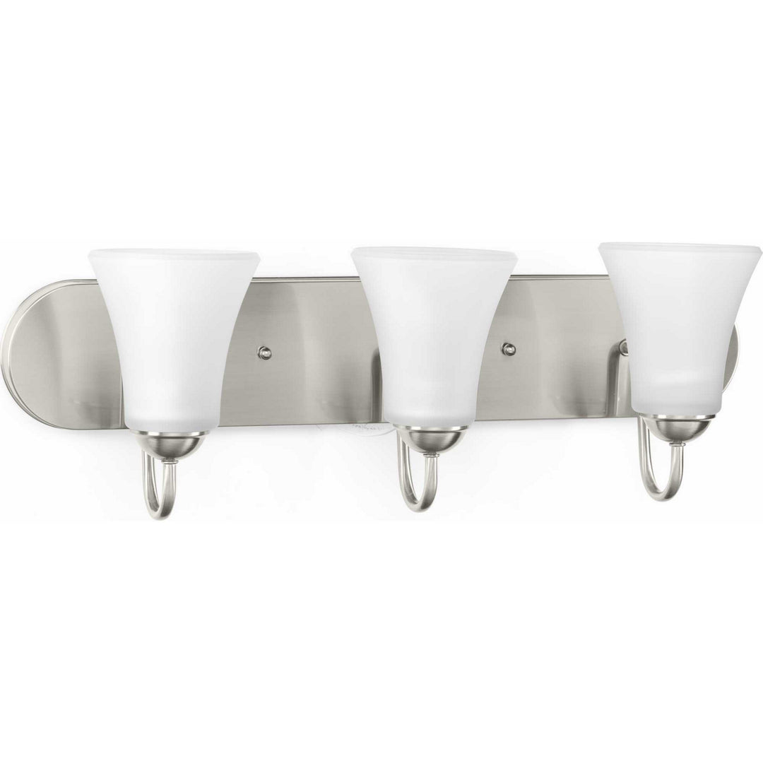 Classic Three Light Bath Bracket in Brushed Nickel - available from The Lighting Shoppe, trusted by Canadian homeowners