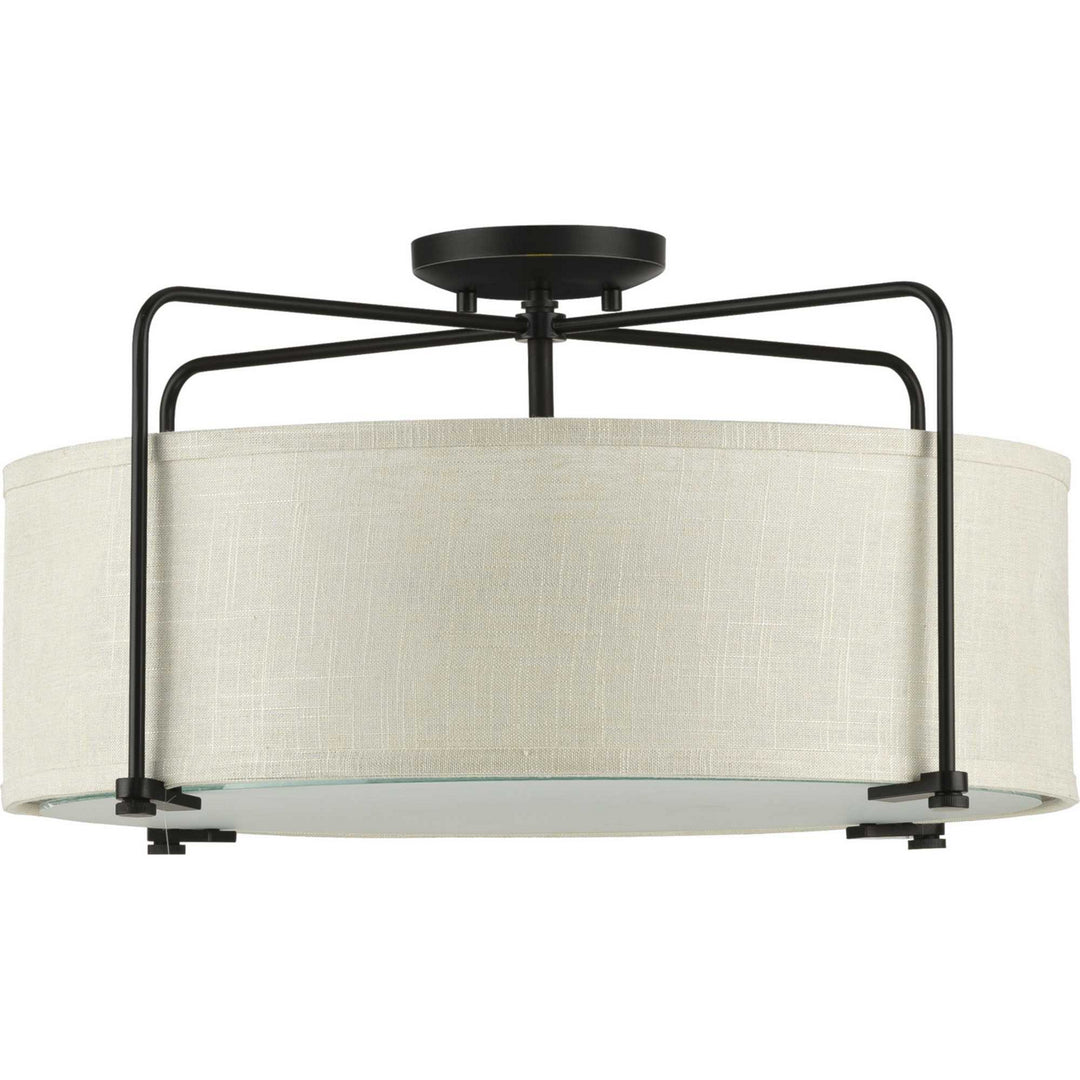 Progress Canada - P350110-020 - Three Light Semi Flush Convertible - Kempsey - Antique Bronze
