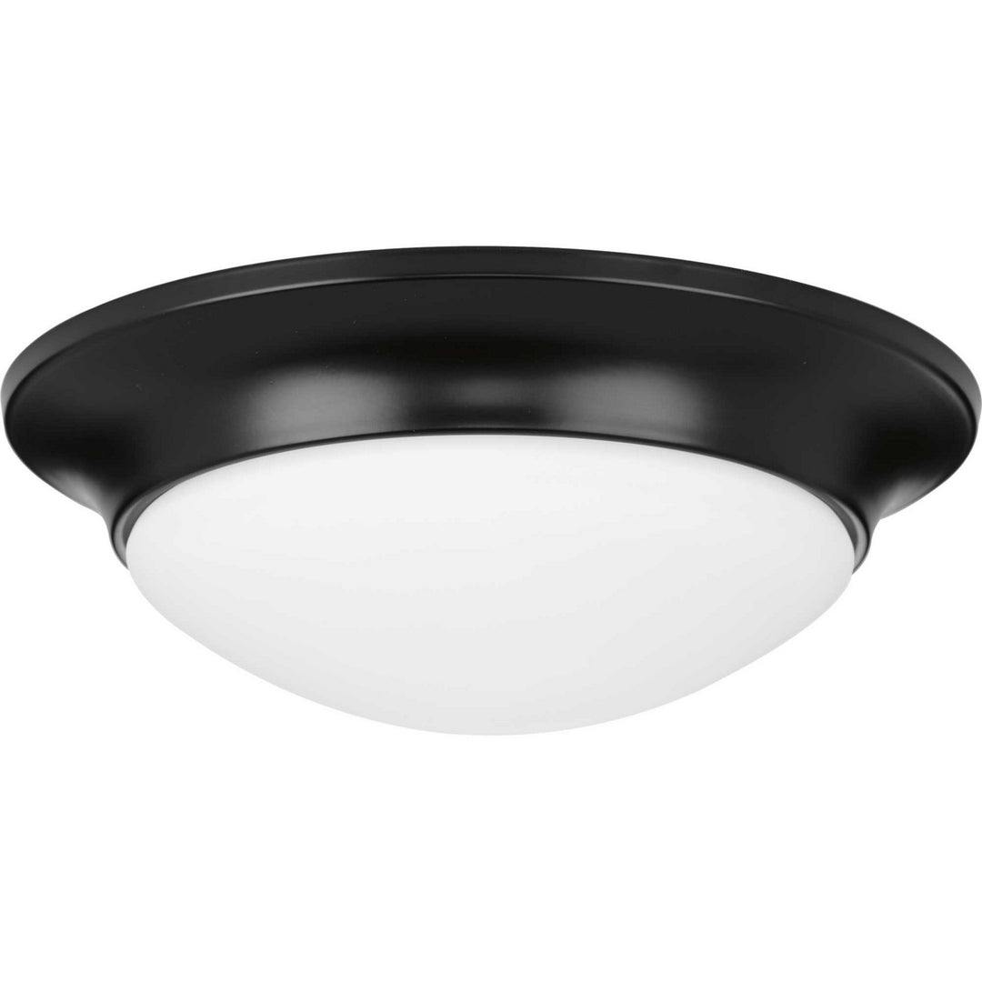 Progress Canada - P350146-031 - One Light Flush Mount - Etched Opal Dome - Black