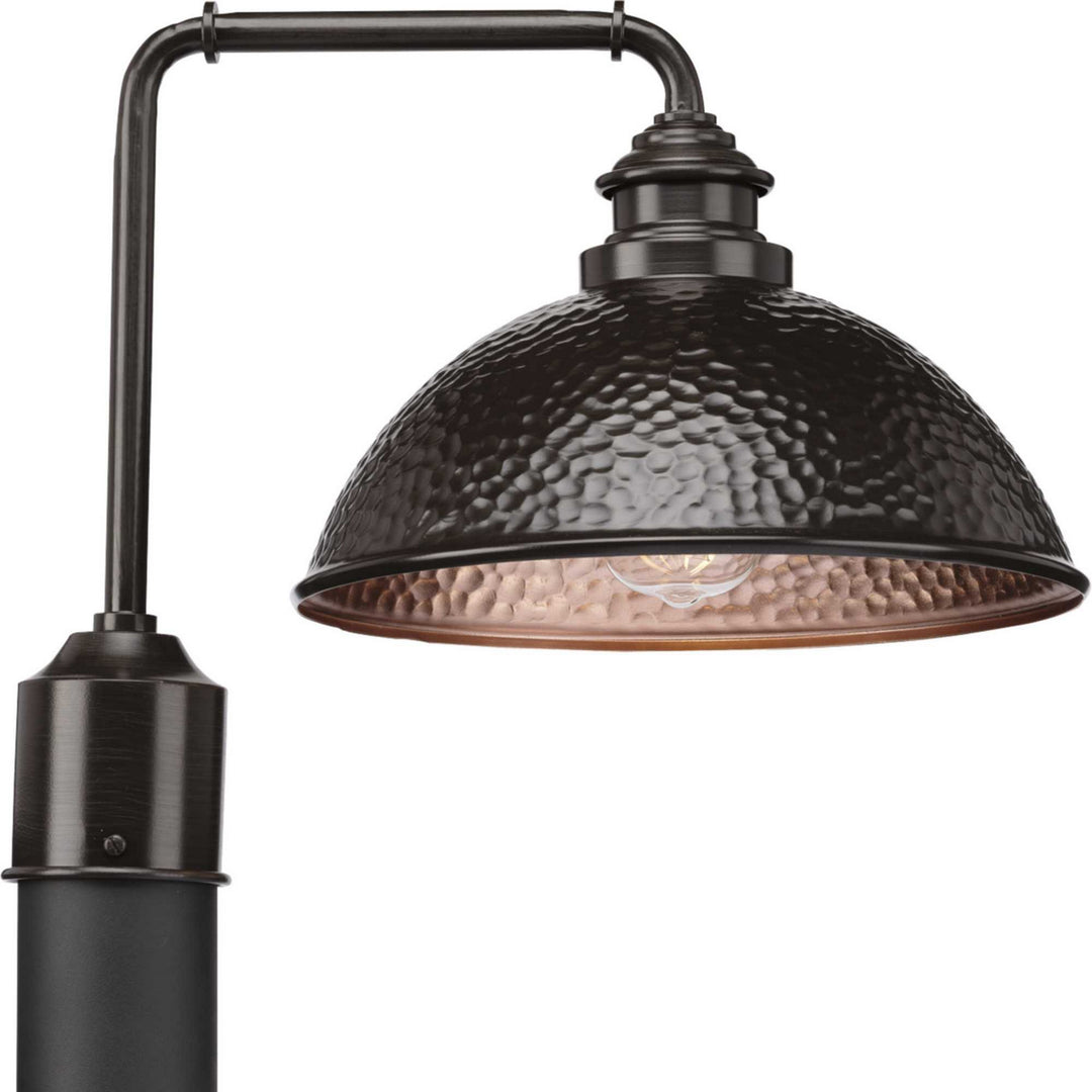 Englewood One Light Post Lantern in Antique Bronze - available from The Lighting Shoppe, trusted by Canadian homeowners