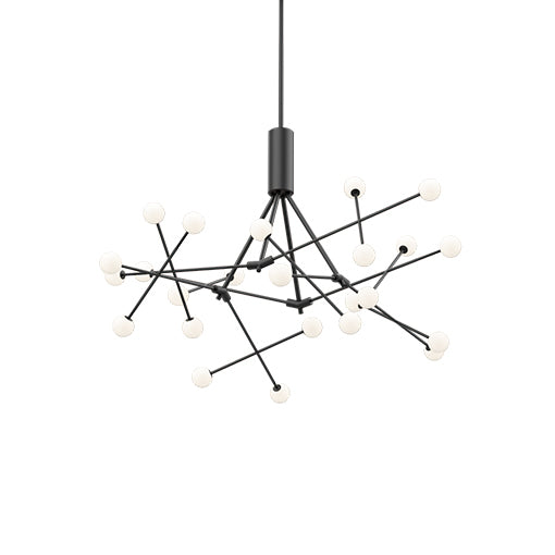 Moto LED Chandelier in Black - available from The Lighting Shoppe, trusted by Canadian homeowners