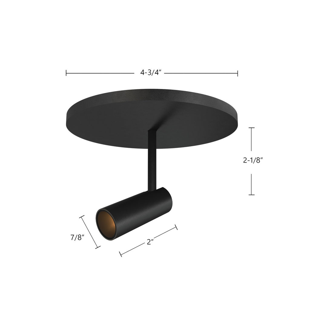 Kuzco Canada - SF15001-BK - LED Semi-Flush Mount - Downey - Black