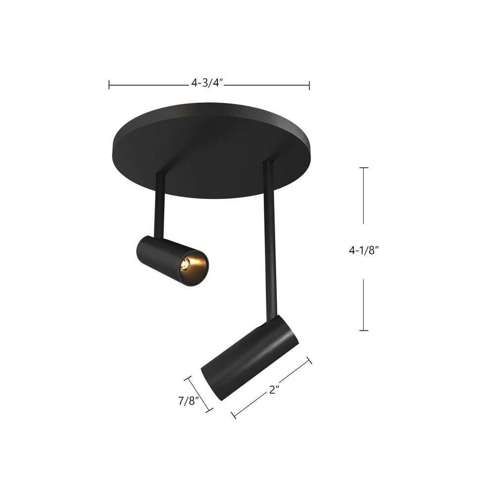 Kuzco Canada - SF15002-BK - LED Semi-Flush Mount - Downey - Black