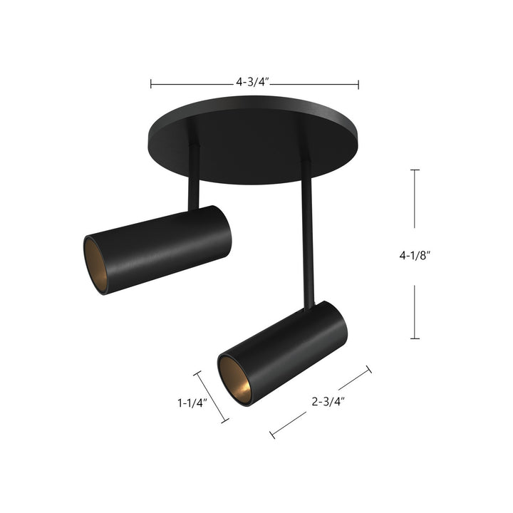 Kuzco Canada - SF15102-BK - LED Semi-Flush Mount - Downey - Black