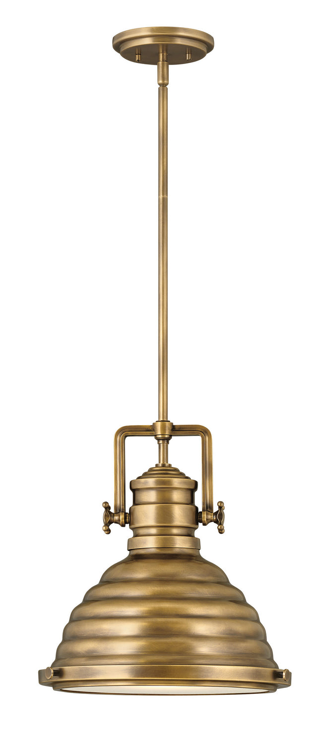Keating LED Pendant in Heritage Brass - available from The Lighting Shoppe, trusted by Canadian homeowners