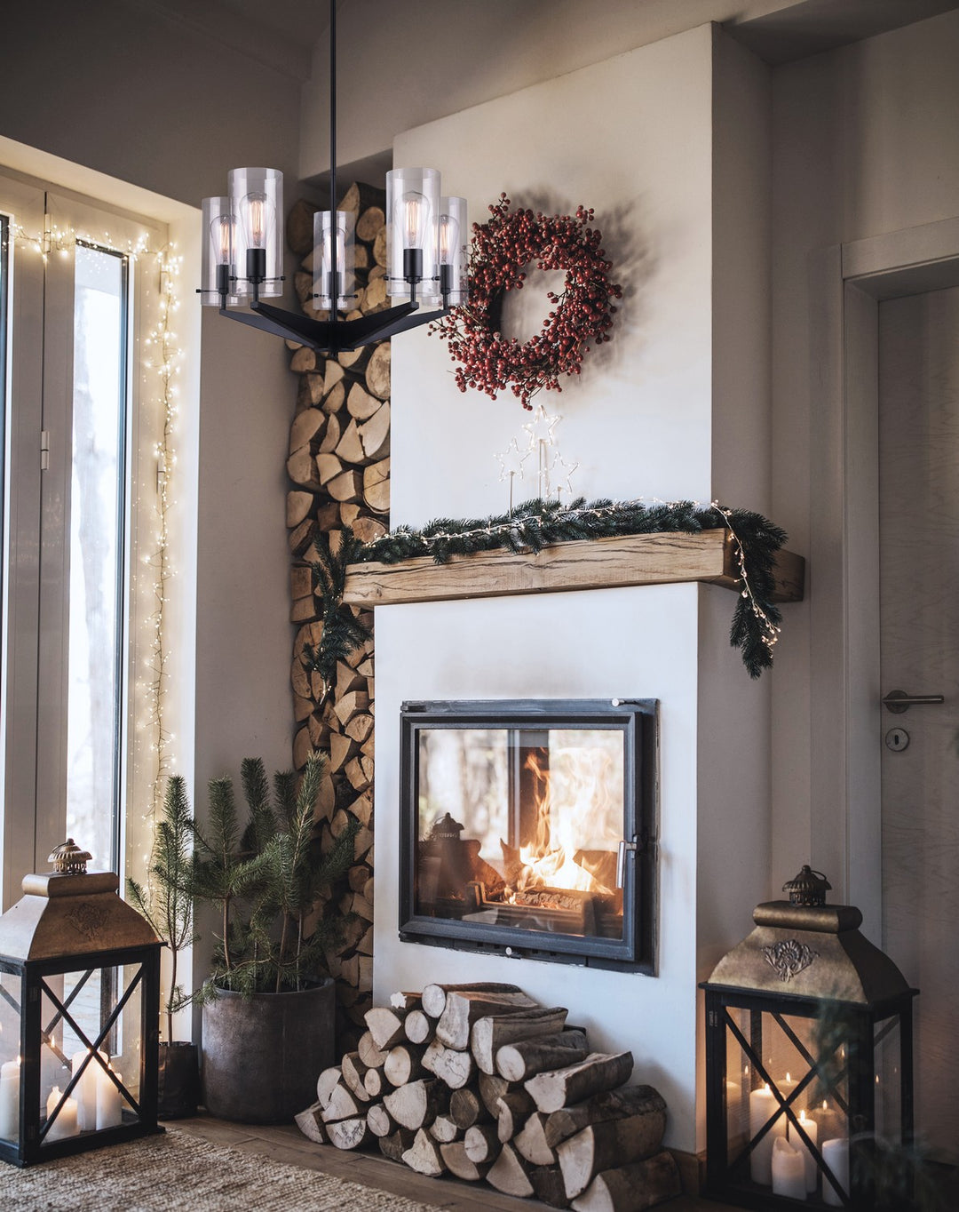 Canarm Canada - ICH759A05BK - Five Light Chandelier - Joni - Black