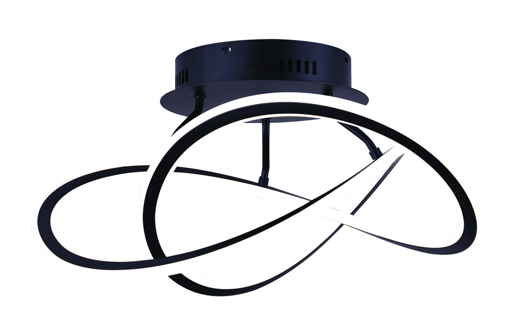 Zola LED Semi-Flush Mount in Black - available from The Lighting Shoppe, trusted by Canadian homeowners