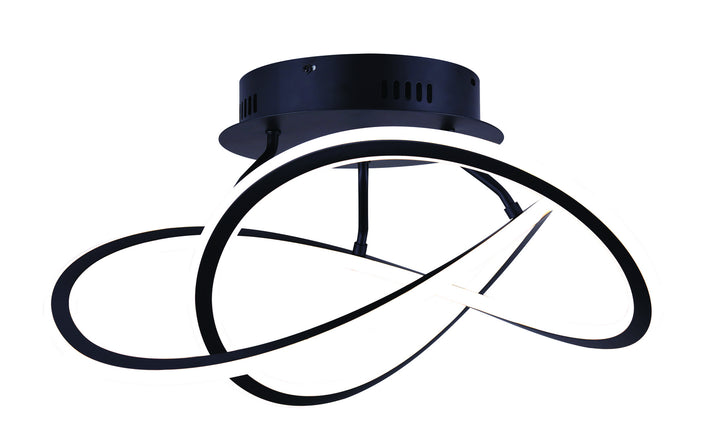 Zola LED Semi-Flush Mount in Black - available from The Lighting Shoppe, trusted by Canadian homeowners