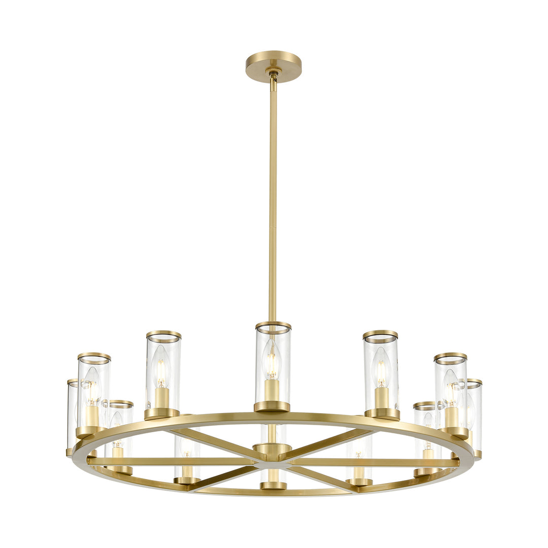 Alora Canada - CH309012NBCG - 12 Light Chandelier - Revolve - Clear Glass/Natural Brass