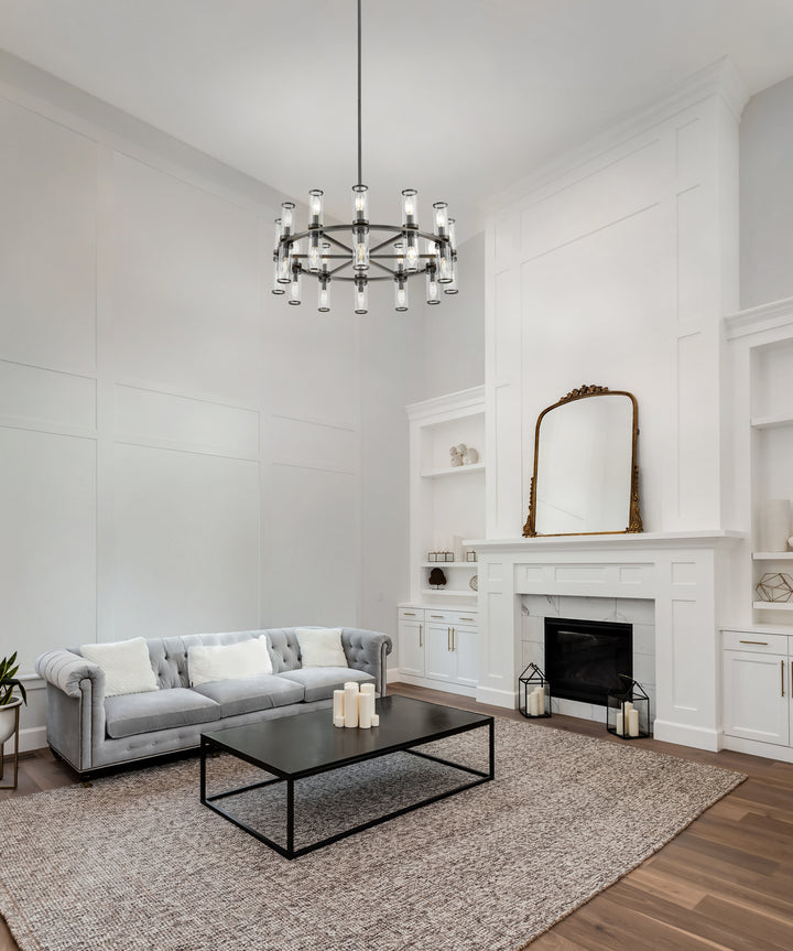 Alora Canada - CH309024UBCG - 24 Light Chandelier - Revolve - Clear Glass/Urban Bronze