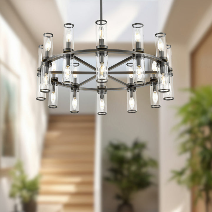 Alora Canada - CH309024UBCG - 24 Light Chandelier - Revolve - Clear Glass/Urban Bronze