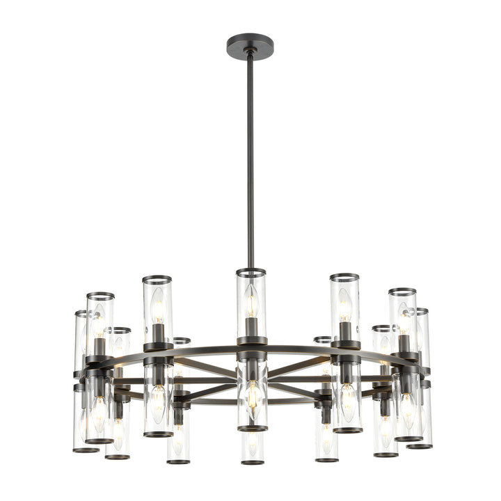 Alora Canada - CH309024UBCG - 24 Light Chandelier - Revolve - Clear Glass/Urban Bronze